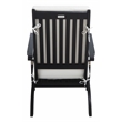 Safavieh Palmdale Wood and Fabric Lounge Chair in Black / Beige