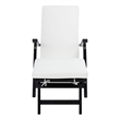 Safavieh Palmdale Wood and Fabric Lounge Chair in Black / Beige