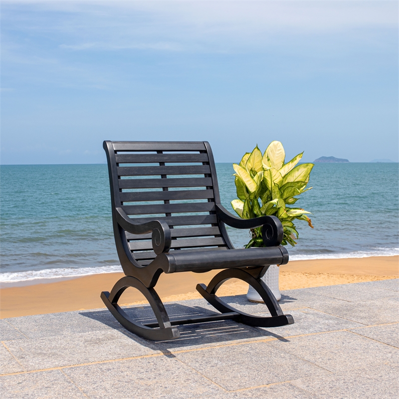 Safavieh Sonora Wood Rocking Chair in Black