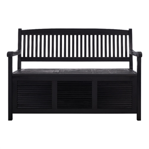 Safavieh Brisbane Wood Bench in Black