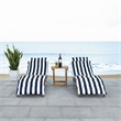 Safavieh Pacifica 3 Piece Wood Lounge Set in Natural / Navy