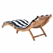 Safavieh Pacifica 3 Piece Wood Lounge Set in Natural / Navy