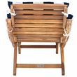 Safavieh Pacifica 3 Piece Wood Lounge Set in Natural / Navy