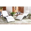 Safavieh Pacifica 3 Piece Wood Lounge Set in Black / Beige