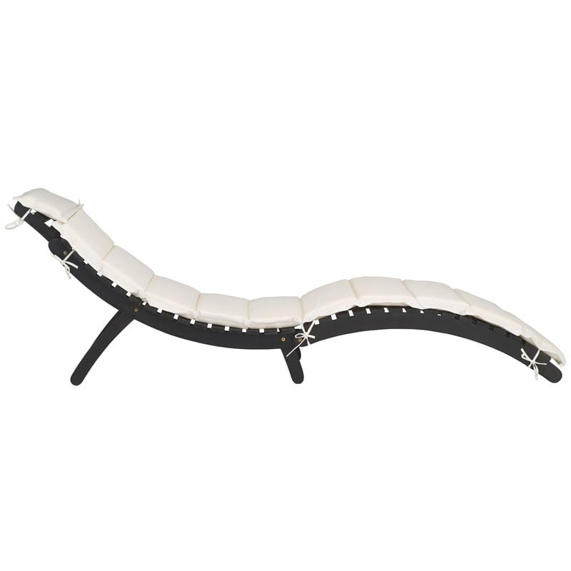 Safavieh Pacifica 3 Piece Wood Lounge Set in Black / Beige