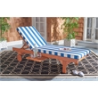 Safavieh Pacifica 3 Piece Wood Lounge Set in Natural / Royal Blue