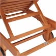 Safavieh Newport Wood Lounge Chair in Natural / Blue