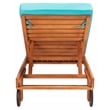 Safavieh Newport Wood Lounge Chair in Natural / Aqua