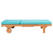 Safavieh Newport Wood Lounge Chair in Natural / Aqua