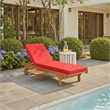 Safavieh Newport Wood Lounge Chair in Natural / Red
