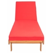 Safavieh Newport Wood Lounge Chair in Natural / Red