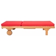 Safavieh Newport Wood Lounge Chair in Natural / Red