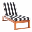 Safavieh Solano Wood and Fabric Sunlounger in Natural / Black