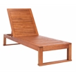 Safavieh Solano Wood and Fabric Sunlounger in Natural / Black