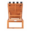 Safavieh Solano Wood and Fabric Sunlounger in Natural / Black