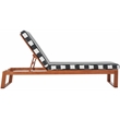 Safavieh Solano Wood and Fabric Sunlounger in Natural / Navy