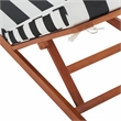 Safavieh Solano Wood and Fabric Sunlounger in Natural / Navy
