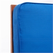 Safavieh Solano Wood and Fabric Sunlounger in Natural / Royal Blue