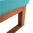 Safavieh Solano Wood and Fabric Sunlounger in Natural / Aqua