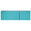 Safavieh Solano Wood and Fabric Sunlounger in Natural / Aqua