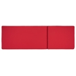 Safavieh Solano Wood and Fabric Sunlounger in Natural / Red