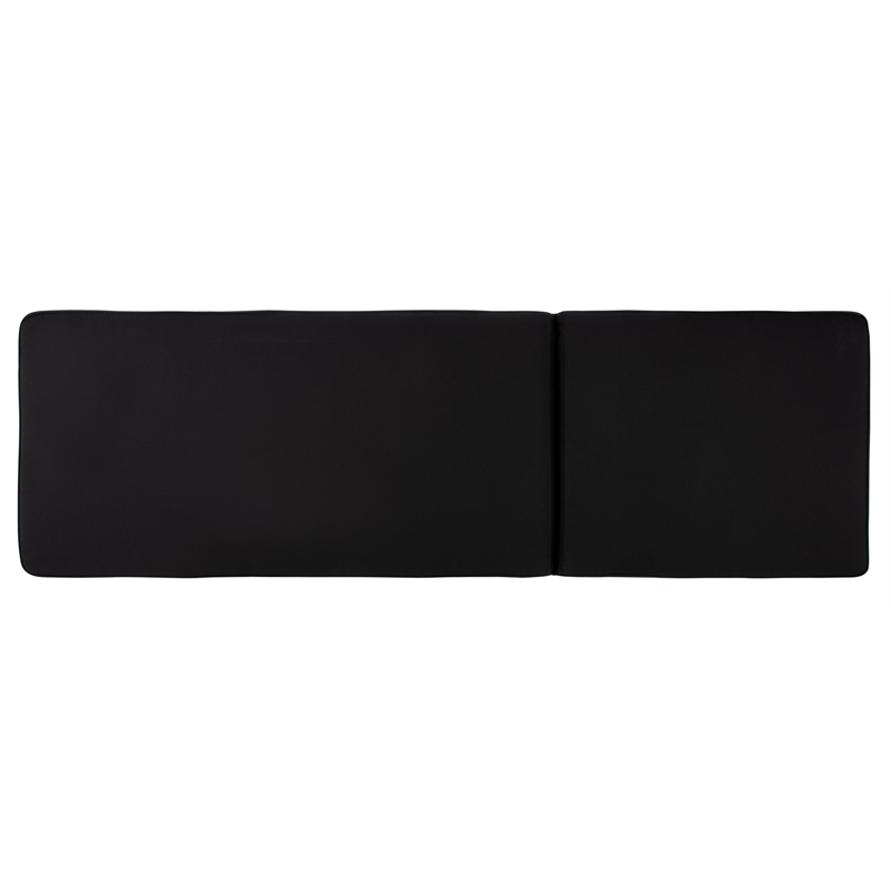 Safavieh Solano Wood and Fabric Sunlounger in Natural / Black