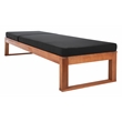Safavieh Solano Wood and Fabric Sunlounger in Natural / Black