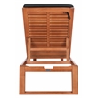 Safavieh Solano Wood and Fabric Sunlounger in Natural / Black
