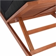 Safavieh Solano Wood and Fabric Sunlounger in Natural / Black