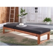 Safavieh Solano Wood and Fabric Sunlounger in Natural / Black
