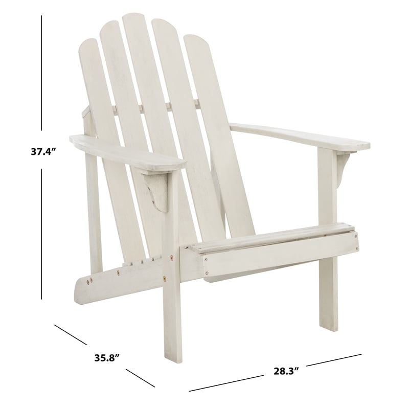 Safavieh Topher Adirondack Wood Chair in White