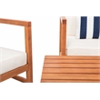Safavieh Montez 4 Piece Wood and Fabric Set in Natural / Beige