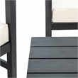 Safavieh Montez 4 Piece Wood and Fabric Set in Black / Beige