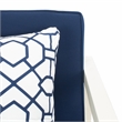 Safavieh Montez 4 Piece Wood and Fabric Set in White / Navy