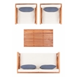 Safavieh Nunzio 4 Piece Wood and Fabric Set in Natural / Beige