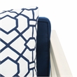Safavieh Nunzio 4 Piece Wood and Fabric Set in White / Navy