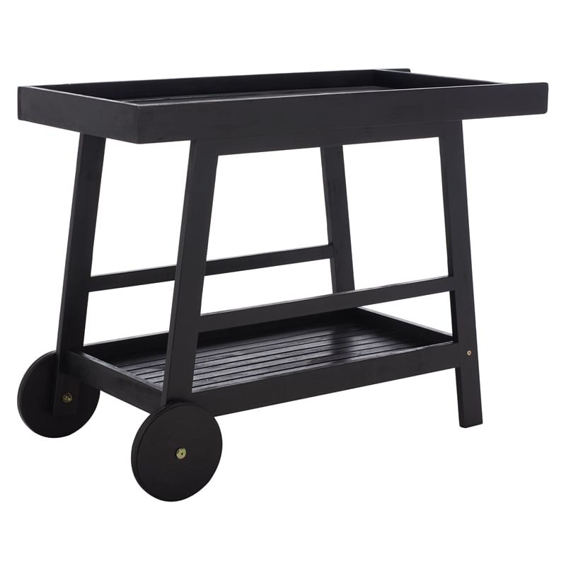 Safavieh Renzo Wood Bar Cart in Black