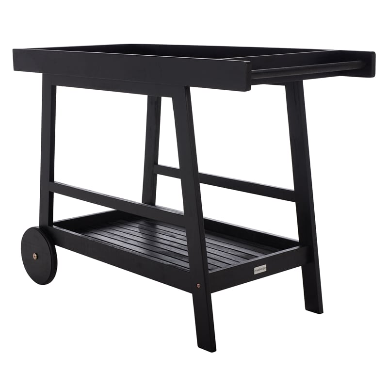 Safavieh Renzo Wood Bar Cart in Black
