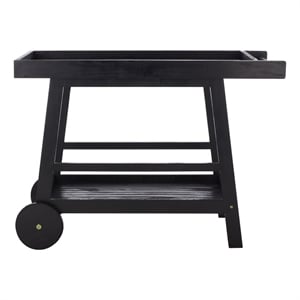 Safavieh Renzo Wood Bar Cart in Black