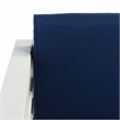 Safavieh Alda 4 Piece Wood and Fabric Set in White / Navy