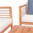 Safavieh Alda 4 Piece Wood and Fabric Set in Natural / Beige