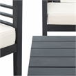 Safavieh Alda 4 Piece Wood and Fabric Set in Black / Beige