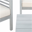 Safavieh Alda 4 Piece Wood and Fabric Set in Gray / Beige / Navy