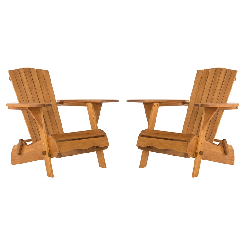 Safavieh Breetel Wood Adirondack 2 Per Box in Natural