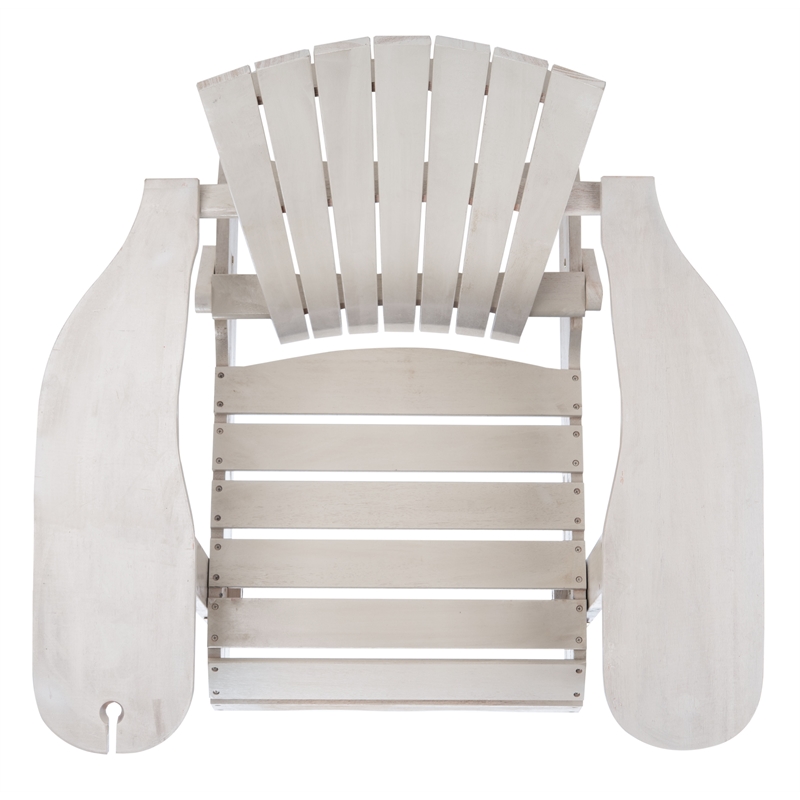 Safavieh Breetel Wood Adirondack 2 Per Box  in White