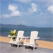 Safavieh Breetel Wood Adirondack 2 Per Box  in White