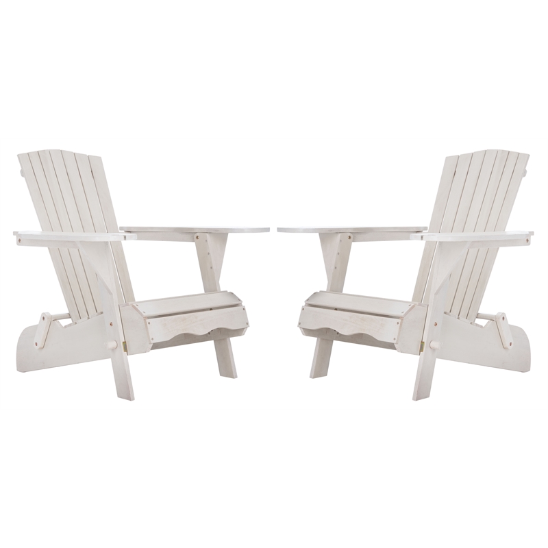 Safavieh Breetel Wood Adirondack 2 Per Box  in White