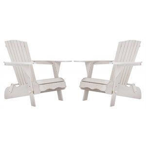 Safavieh Breetel Wood Adirondack 2 Per Box  in White