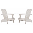 Safavieh Breetel Wood Adirondack 2 Per Box  in White