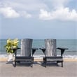 Safavieh Breetel Wood Adirondack 2 Per Box in Black